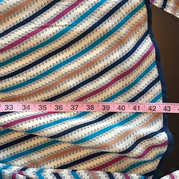 Anthropologie "Girls From Savoy" Midi Striped Silk Dress Sz 4 Coastal Party EUC - Picture 12 of 14